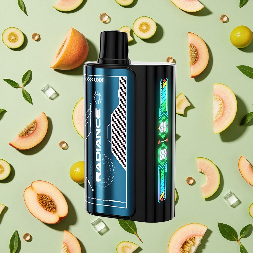JNR Radiance 31000 Puffs 28ml E-líquido Pêssego de Verão e Gelo Vape descartável
