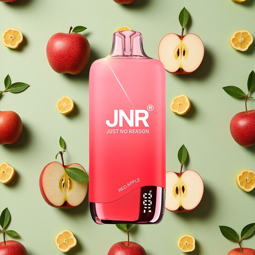 JNR Rainbow 10500 Puffs 18ml E-líquido Vape descartável Maçã Vermelha