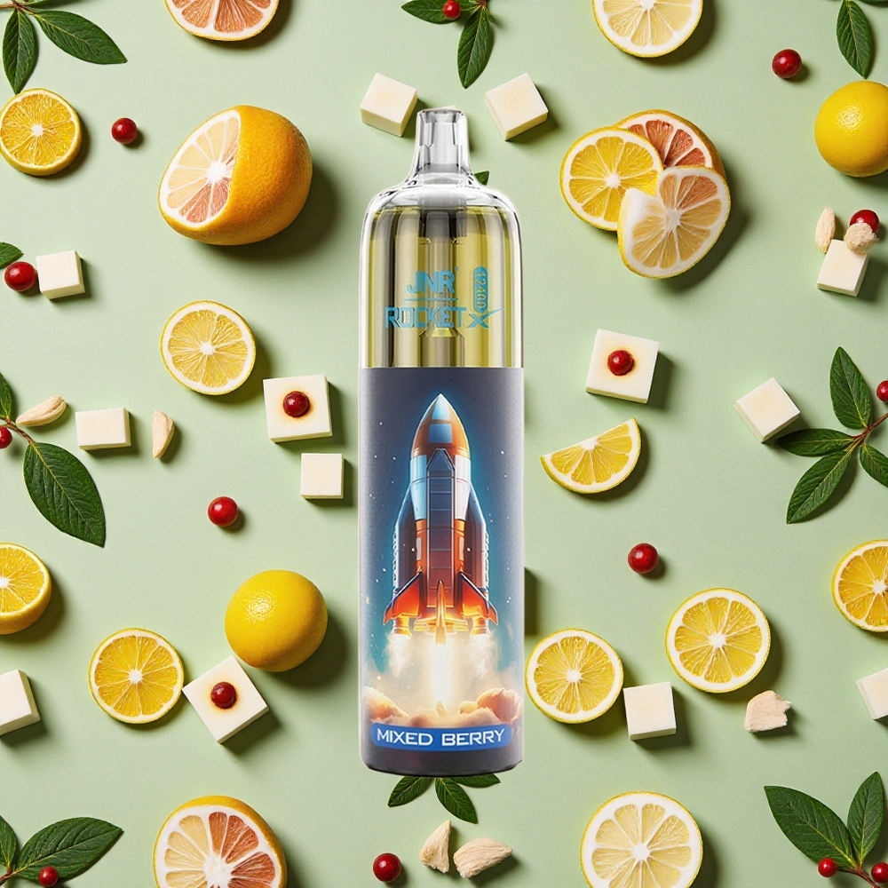 JNR Rocket-X 12400 Puffs Vape descartável Frutas Silvestres Misturadas 850mAh 25ml E-líquido