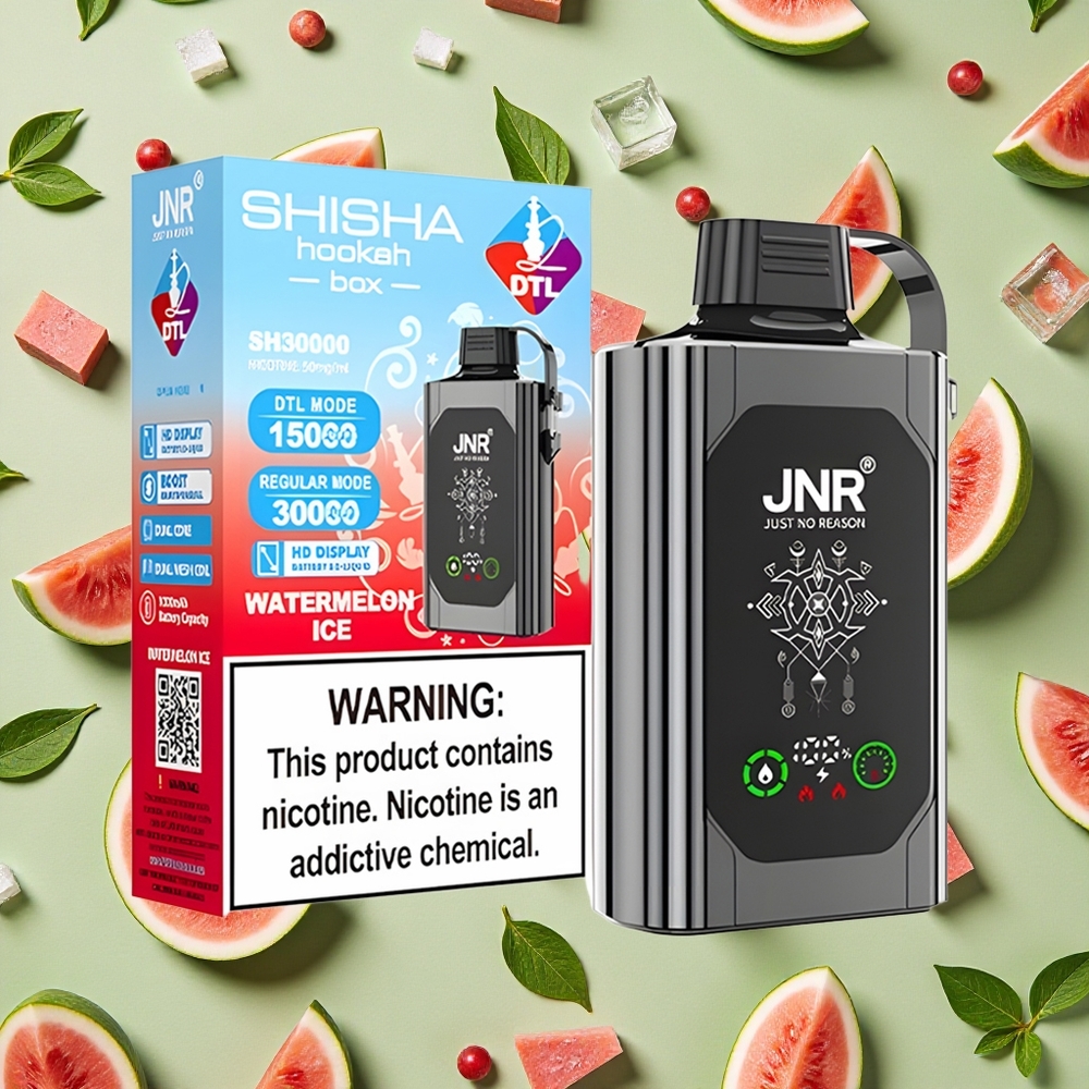 JNR Shisha Hookah Box 20500 Puffs 25ml E-líquido Melancia Gelo Vape descartável