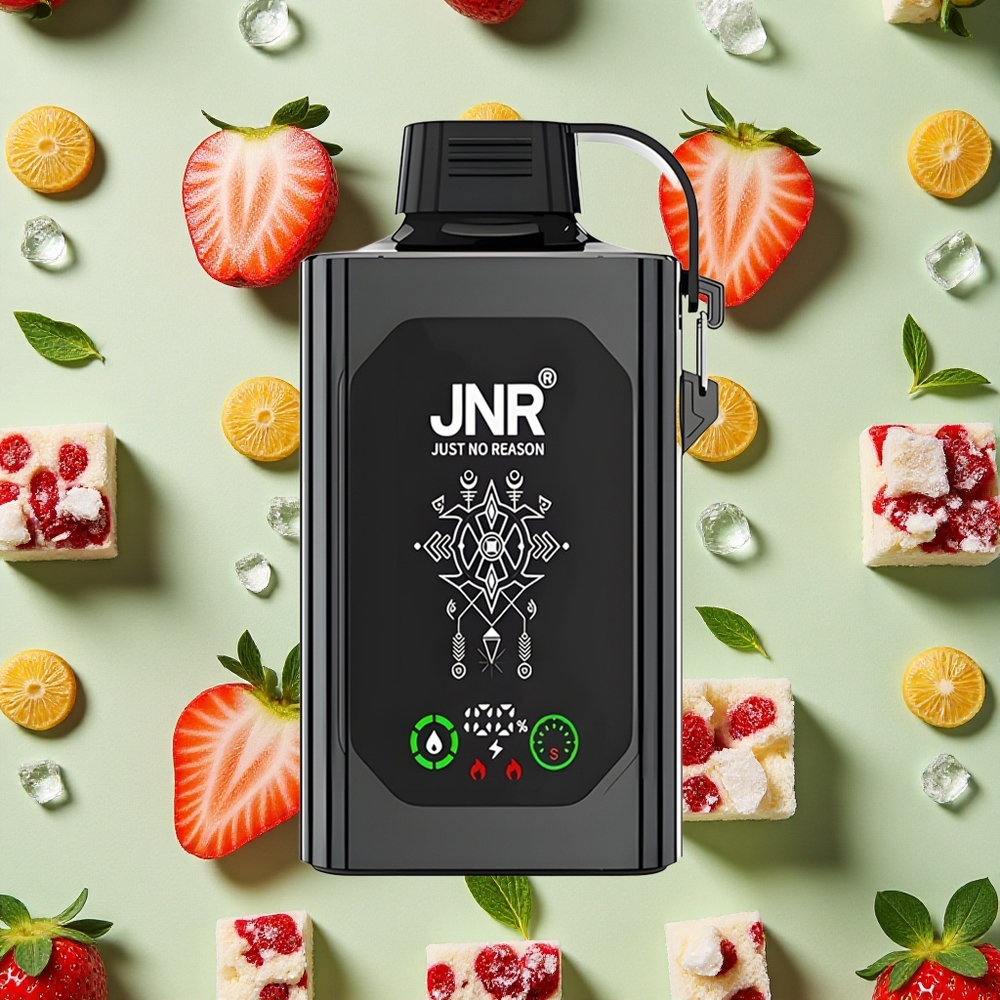 JNR Shisha Hookah Box 20500 Puffs 25ml E-líquido Morango Gelo
