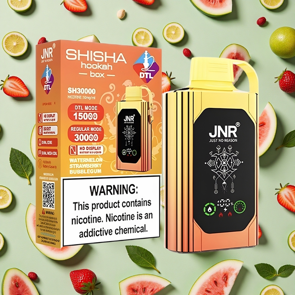 JNR Shisha Hookah Box 20500 Puffs Melancia Morango Chiclete