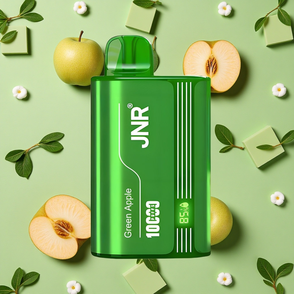 JNR Tank 10000 Puffs 20ml E-líquido Maçã Verde Pêssego Pêra Vape descartável