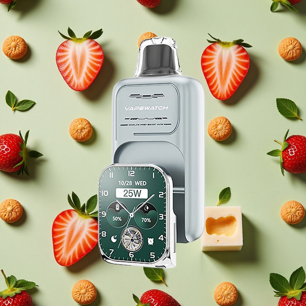 JNR VapeWatch 30000 Puffs 1000mAh 19ml E-líquido Morango Gelo Vape descartável