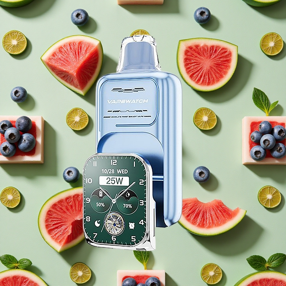 JNR VapeWatch 30000 Puffs 19ml E-líquido Mirtilo Melancia Descartável Vape