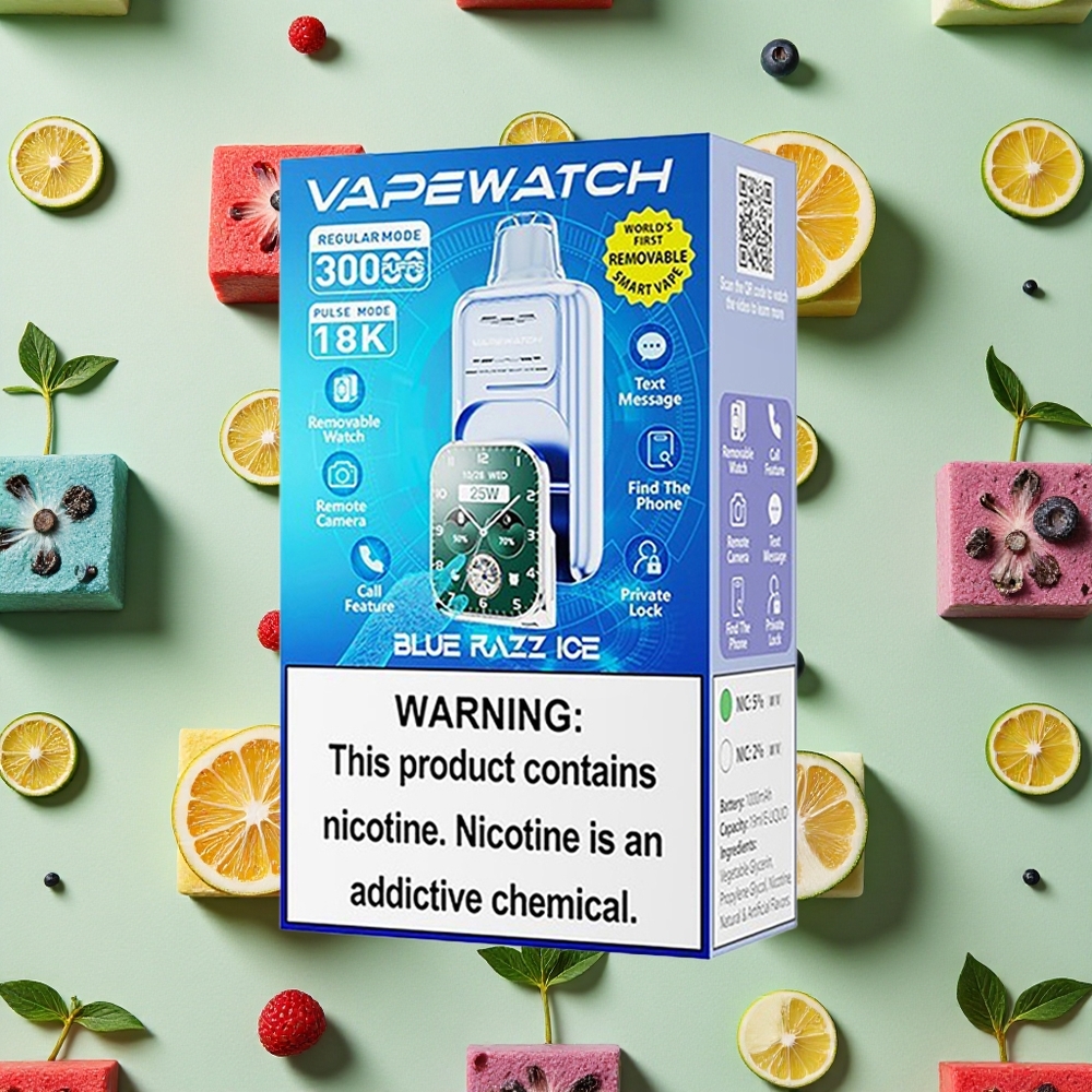 JNR VapeWatch 30000 Tragos 19ml E-líquido Blue Razz Ice