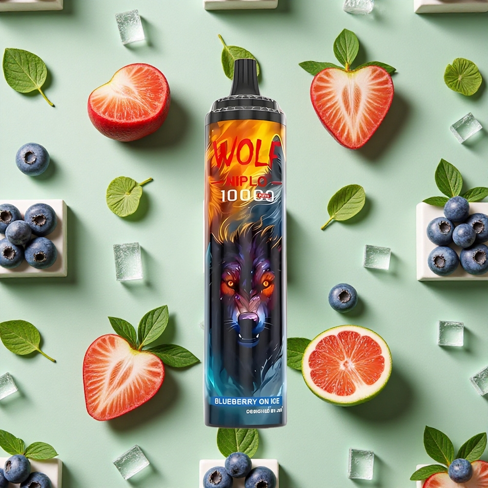 JNR Wolf Niplo 10000 Puffs 20ml E-líquido Mirtilo no Gelo