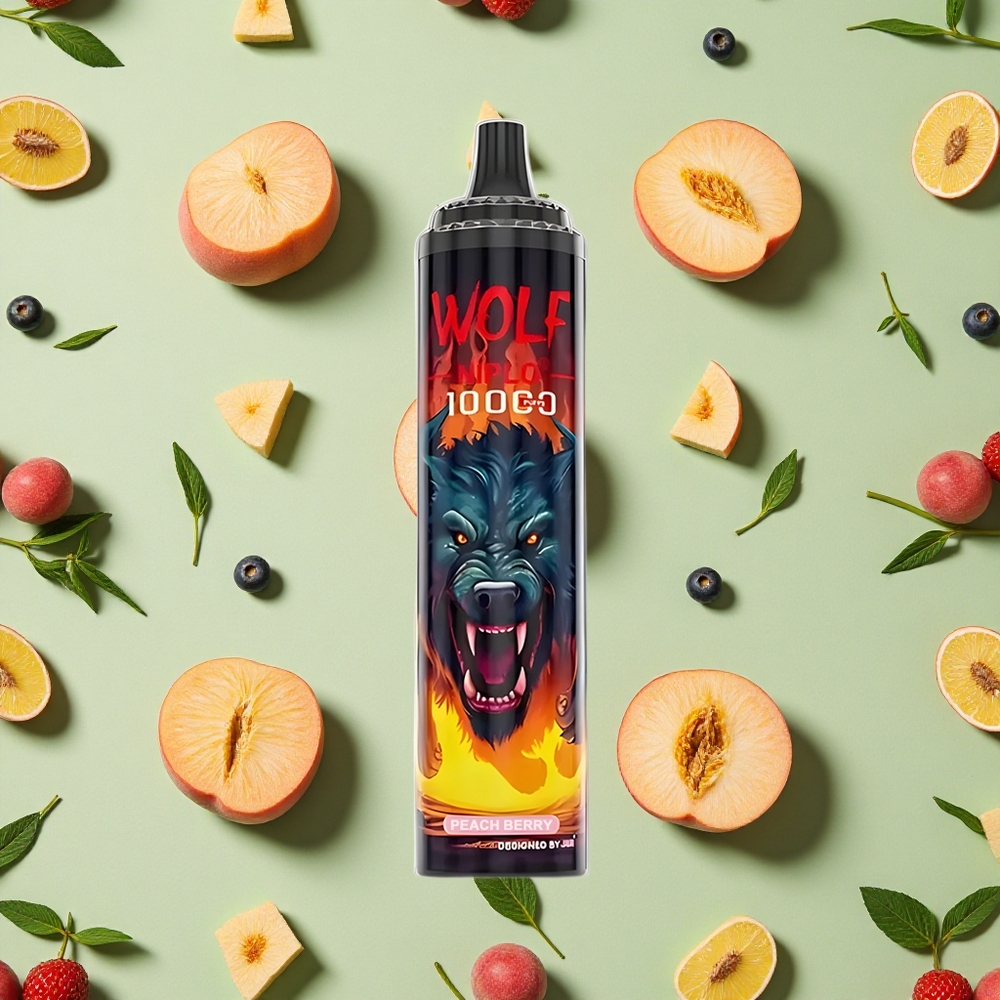 JNR Wolf Niplo 10000 Puffs 20ml E-líquido Pêssego Amora