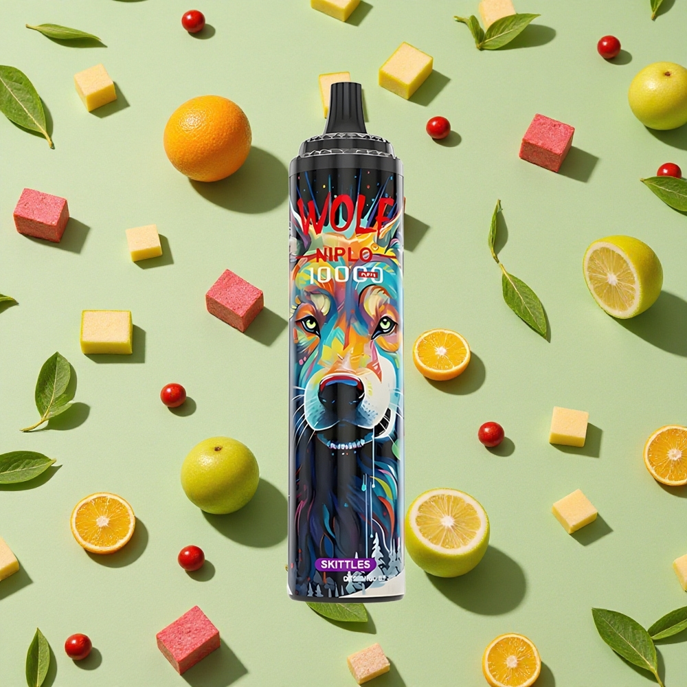 JNR Wolf Niplo 10000 Puffs Arco-íris 10 Ohm 20ml E-líquido