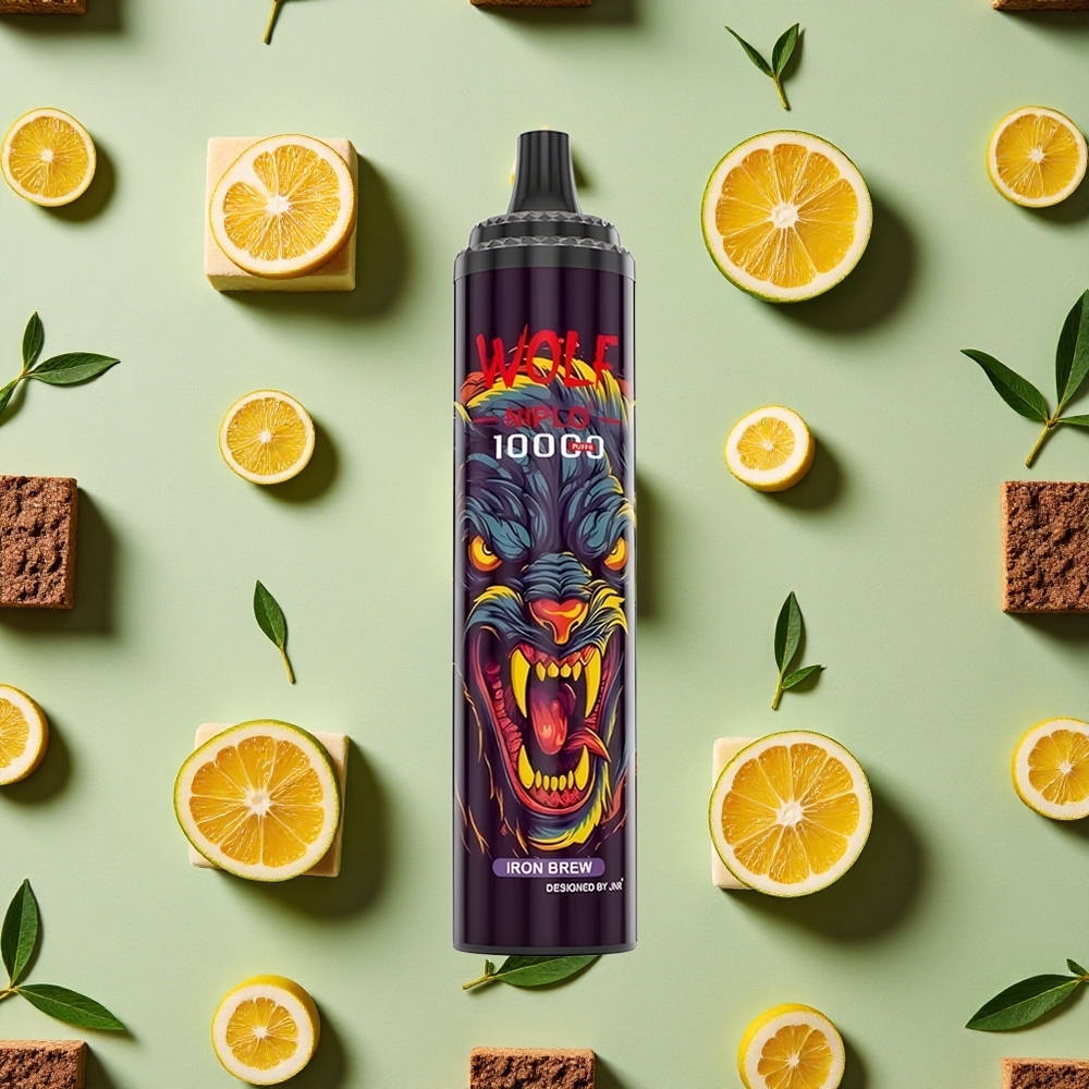 JNR Wolf Niplo 10000 Puffs Ferro Bebida com 20ml E-líquido e 025 Nicotina