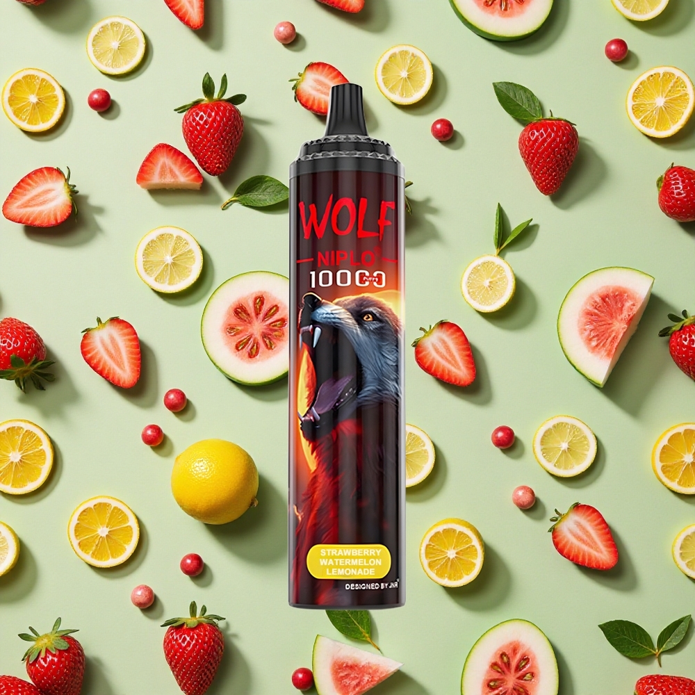 JNR Wolf Niplo 10000 Puffs Morango Melancia Limonada