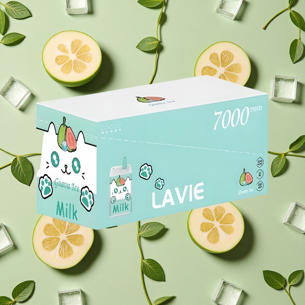 LAVIE Milk 7000 Puffs 16ml E-líquido Goiaba Gelo