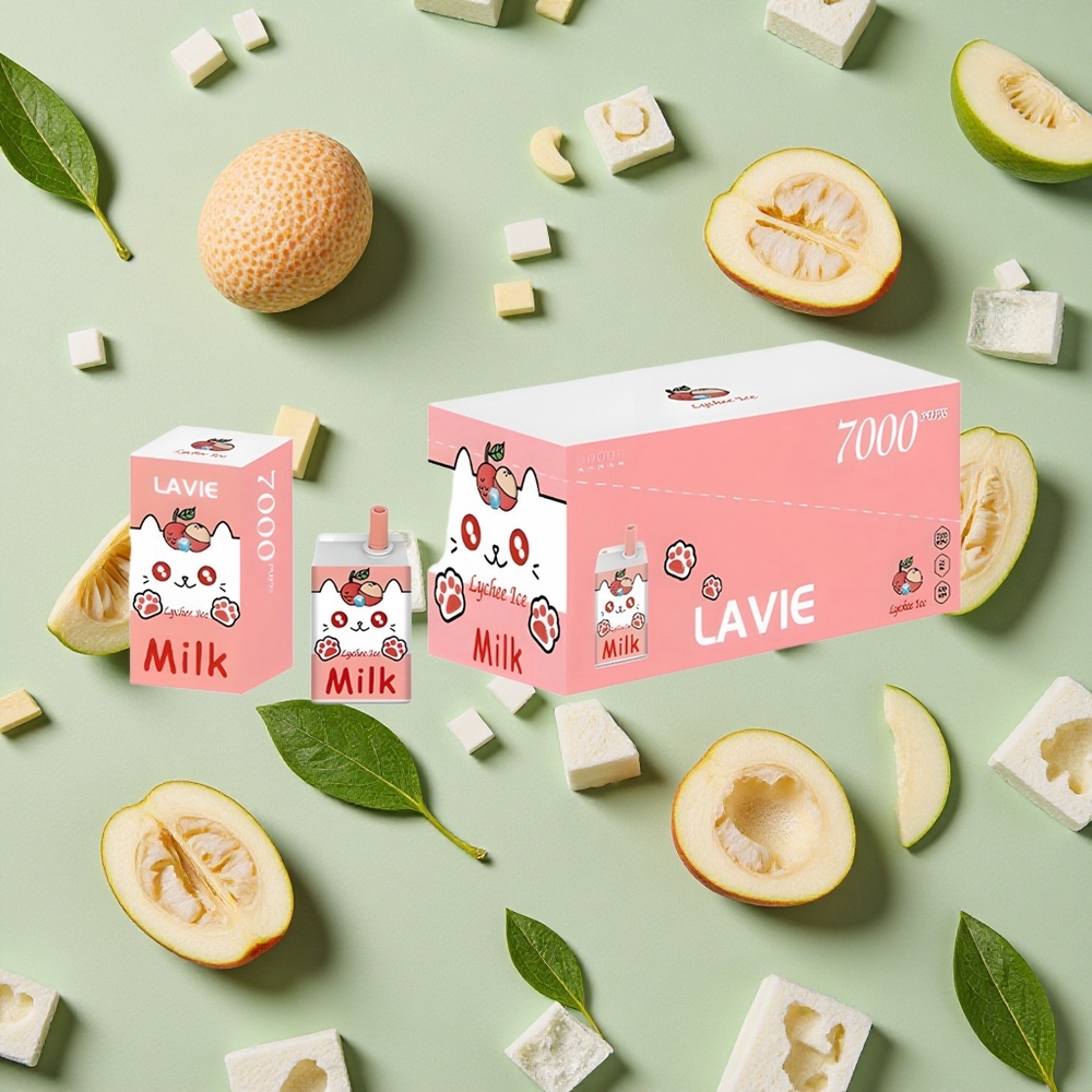 LAVIE Milk 7000 Puffs 16ml E-líquido Lichia Gelo