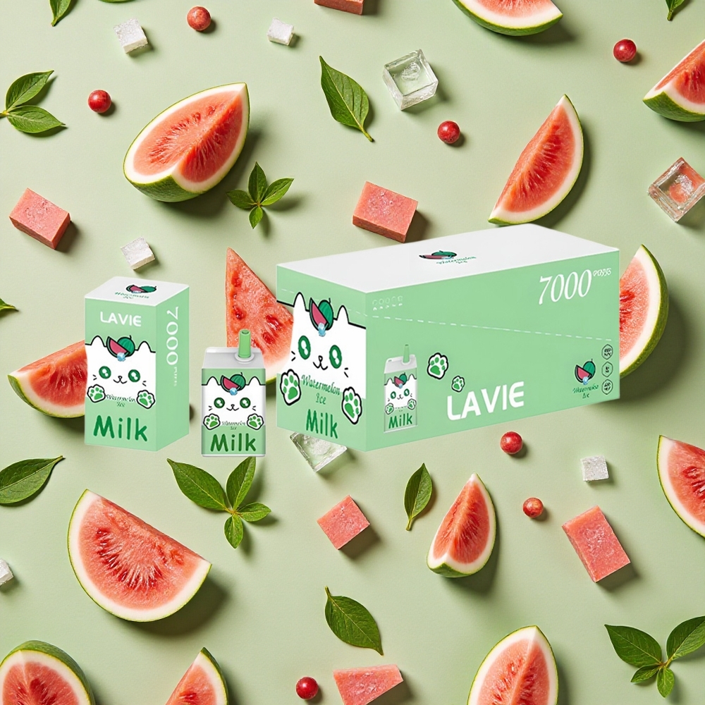 LAVIE Milk 7000 Puffs 16ml E-líquido Melancia Gelada Recarregável