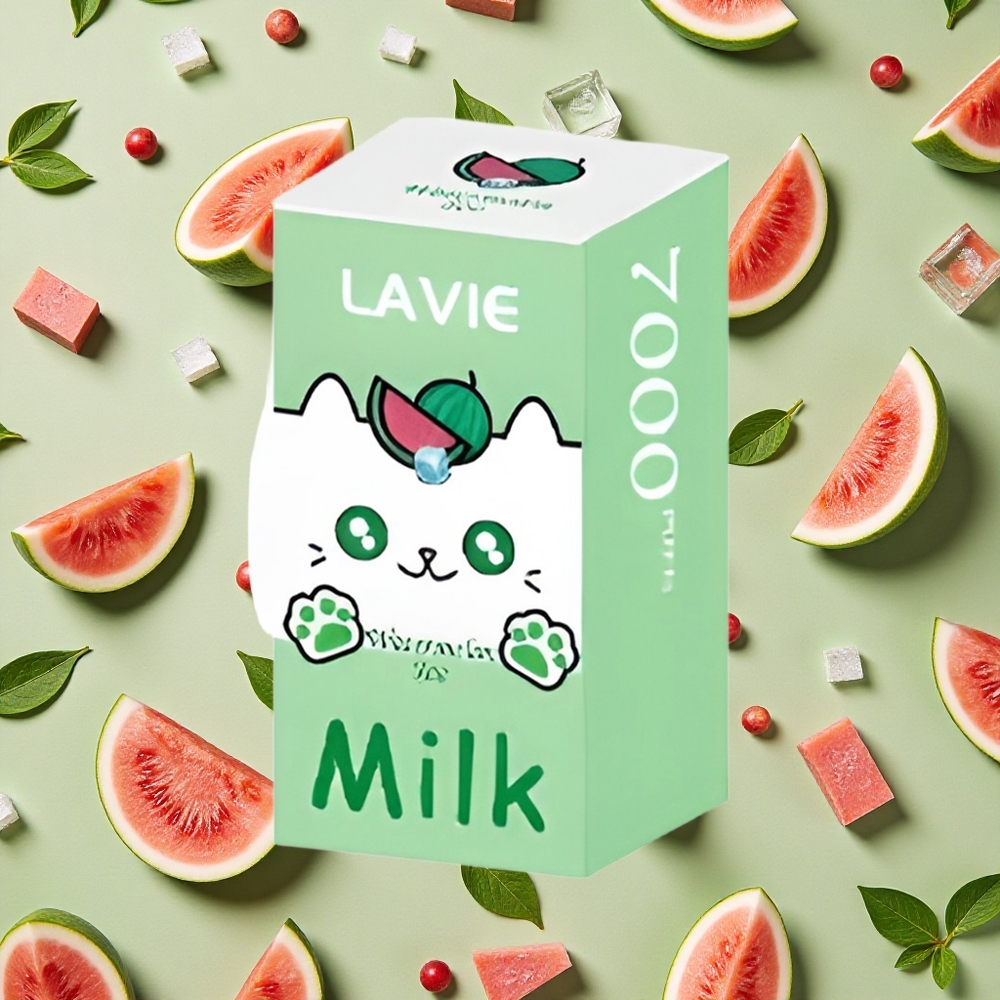 LAVIE Milk 7000 Puffs 16ml E-líquido Melancia Gelada Recarregável
