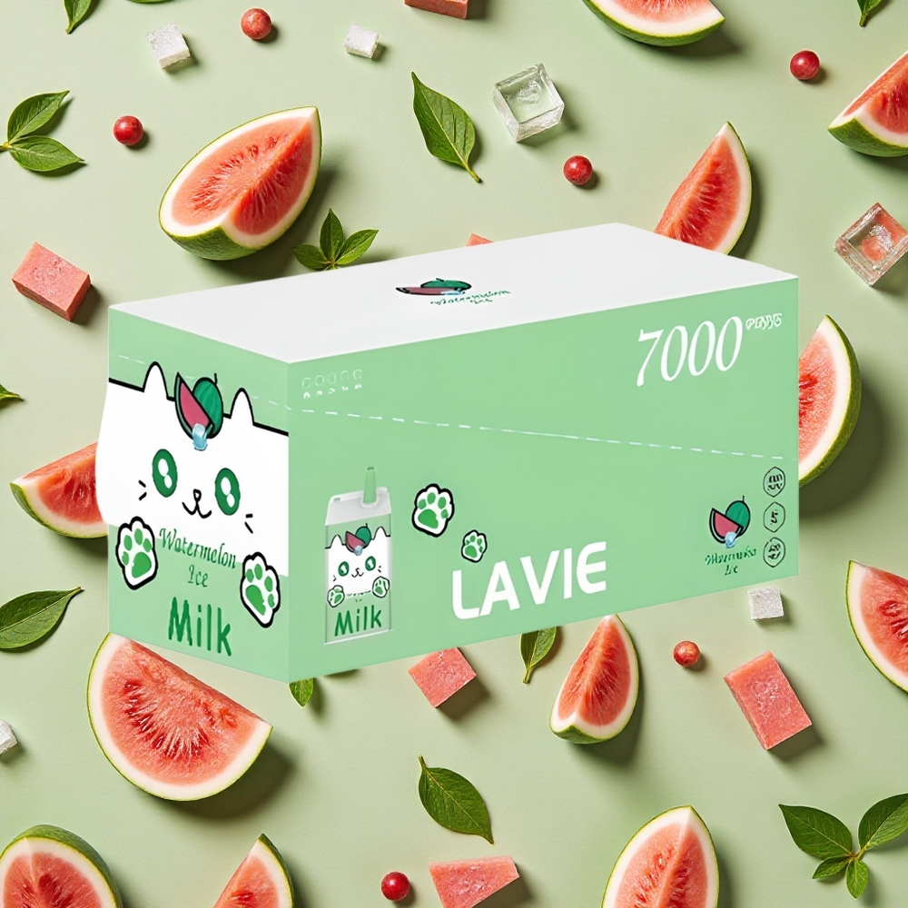 LAVIE Milk 7000 Puffs 16ml E-líquido Melancia Gelada Recarregável
