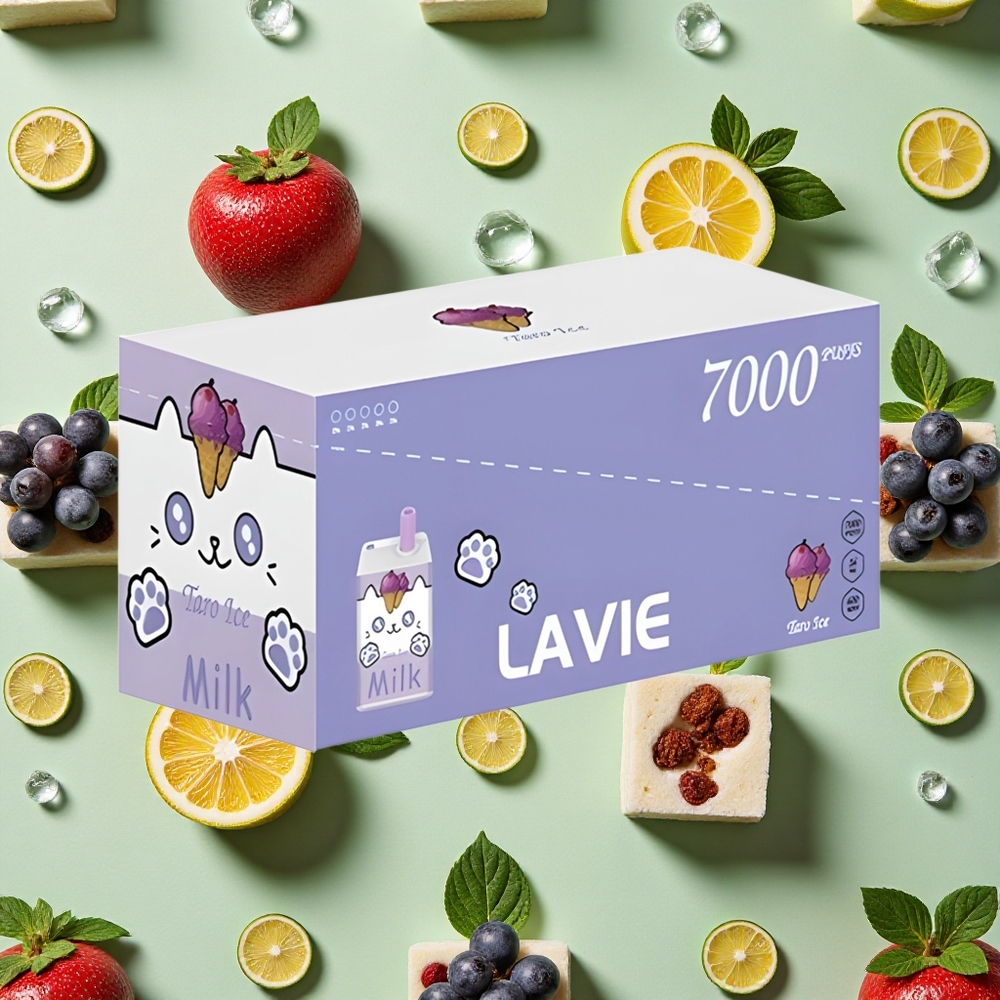 LAVIE Milk 7000 Puffs 16ml E-líquido Uva Gelo