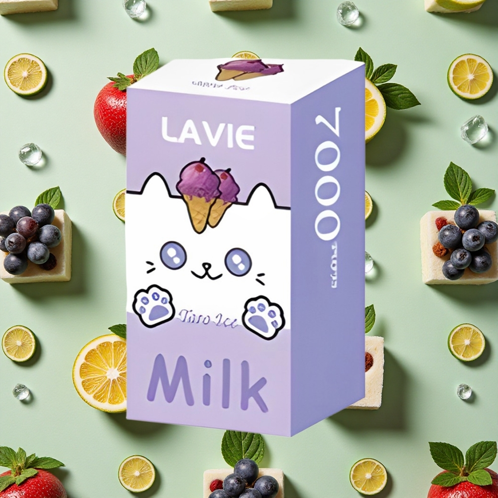 LAVIE Milk 7000 Puffs 16ml E-líquido Uva Gelo