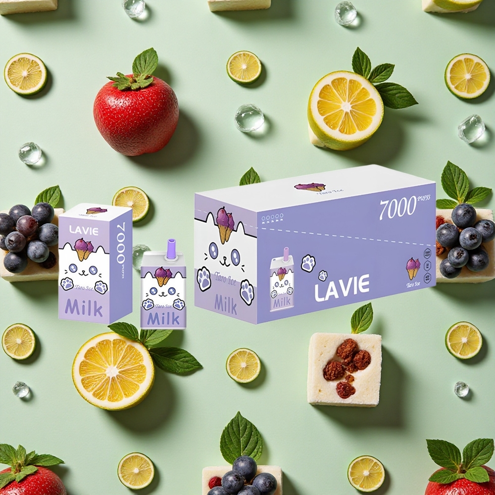 LAVIE Milk 7000 Puffs 16ml E-líquido Uva Gelo
