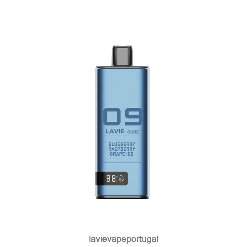 LAVIE Vape Lisbon - LAVIE Cube 20000 baforadas gelo de uva de framboesa de mirtilo TB68V643
