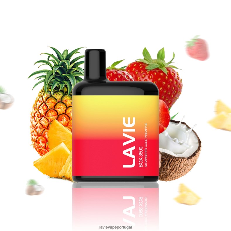 LAVIE Vape Portugal - LAVIE BOX 3500 baforadas morango coco abacaxi TB68V6207