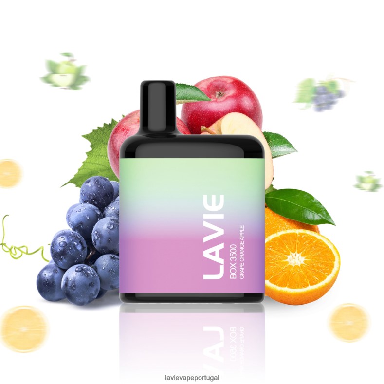 LAVIE Vape Portugal - LAVIE BOX 3500 baforadas uva laranja maçã TB68V6212
