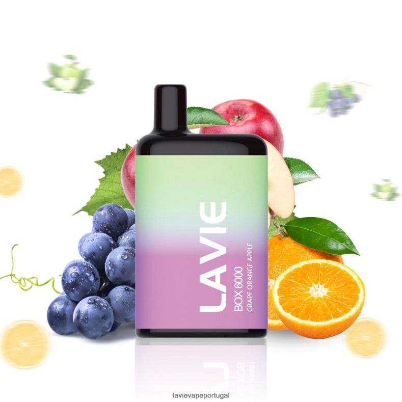 LAVIE Vape Portugal - LAVIE BOX 6000 baforadas uva laranja maçã TB68V6202
