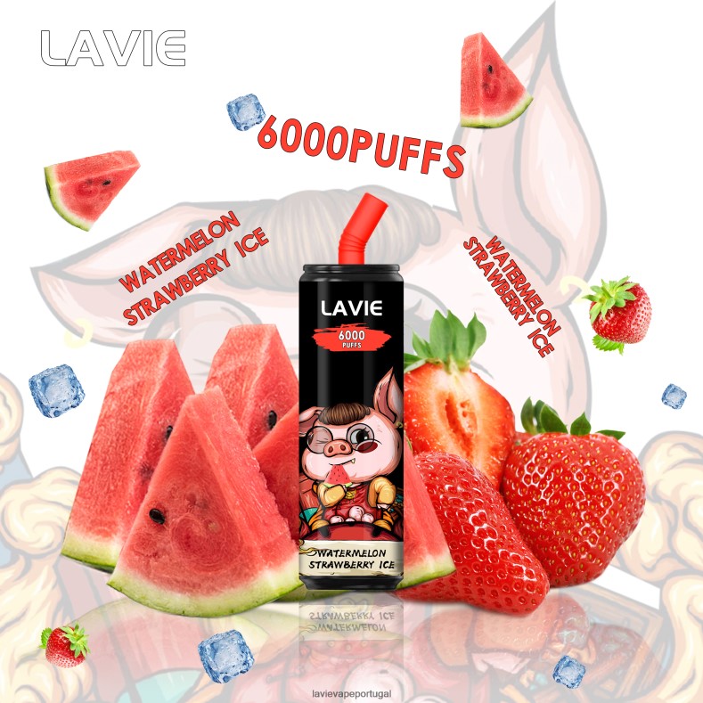 LAVIE Vape Portugal - LAVIE Coke BAR 6000 baforadas sorvete de melancia e morango TB68V6267