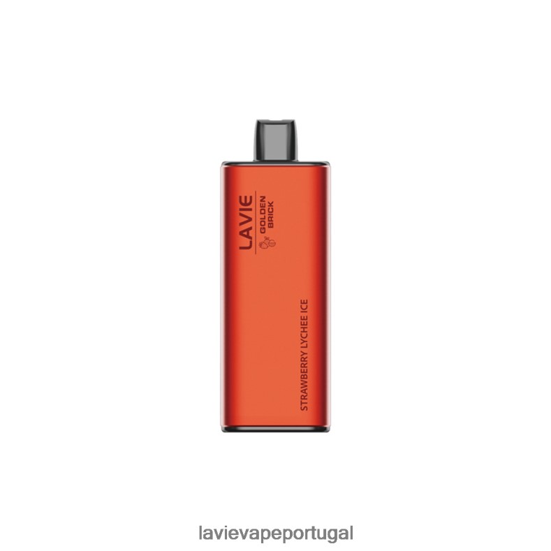 LAVIE Vape Portugal - LAVIE GOLDEN BRICK 10000 baforadas gelo de lichia de morango TB68V667