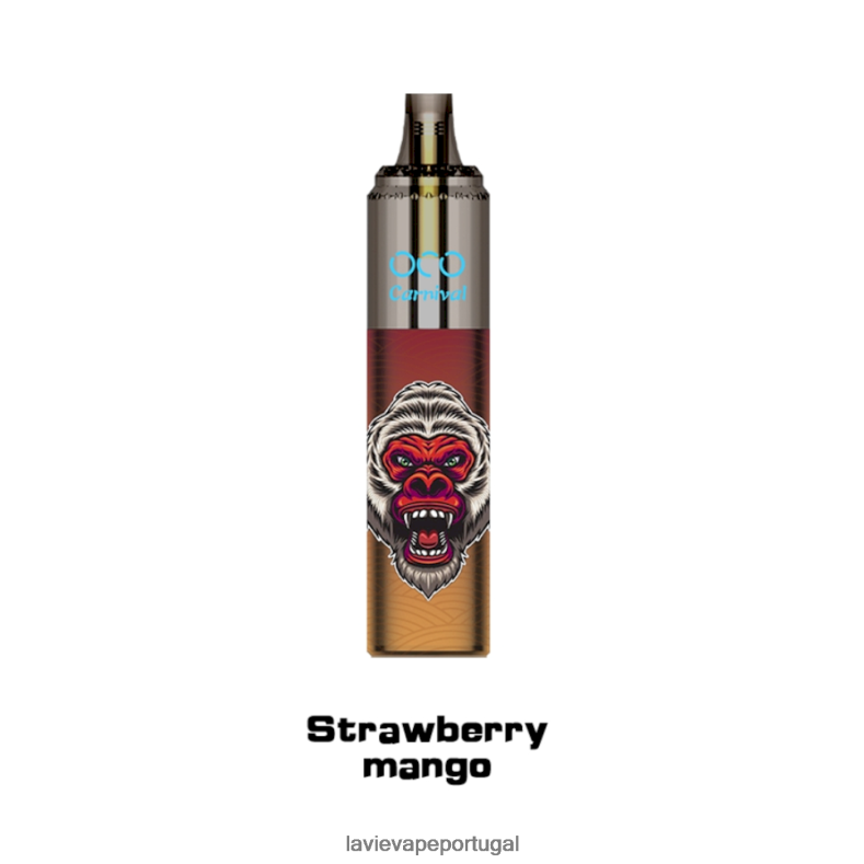 LAVIE Vape Portugal - LAVIE OCO carnaval 10000 baforadas manga morango TB68V6357