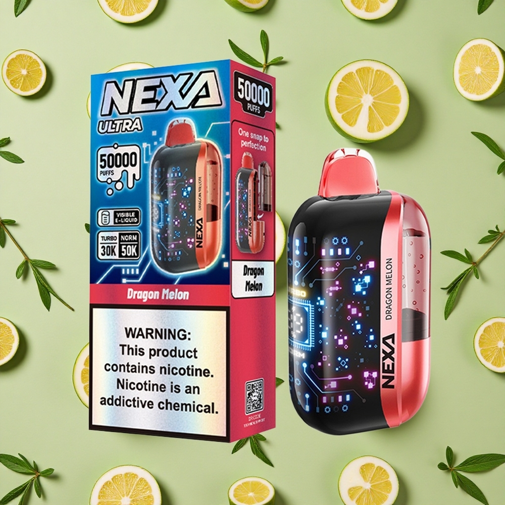NEXA Ultra 50000 Puffs 20ml E-líquido Melão Dragão Vape descartável