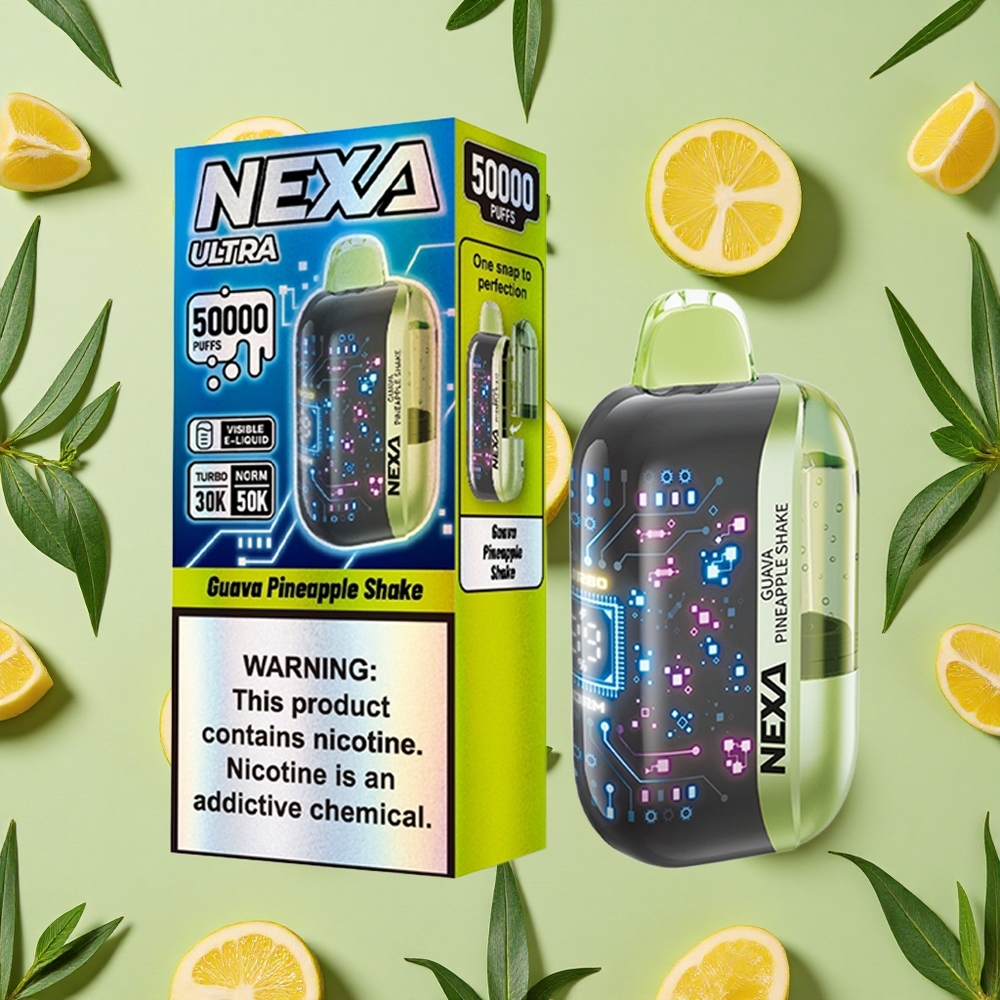 NEXA Ultra 50000 Puffs Goiaba Abacaxi Shake 20ml E-líquido 800mah