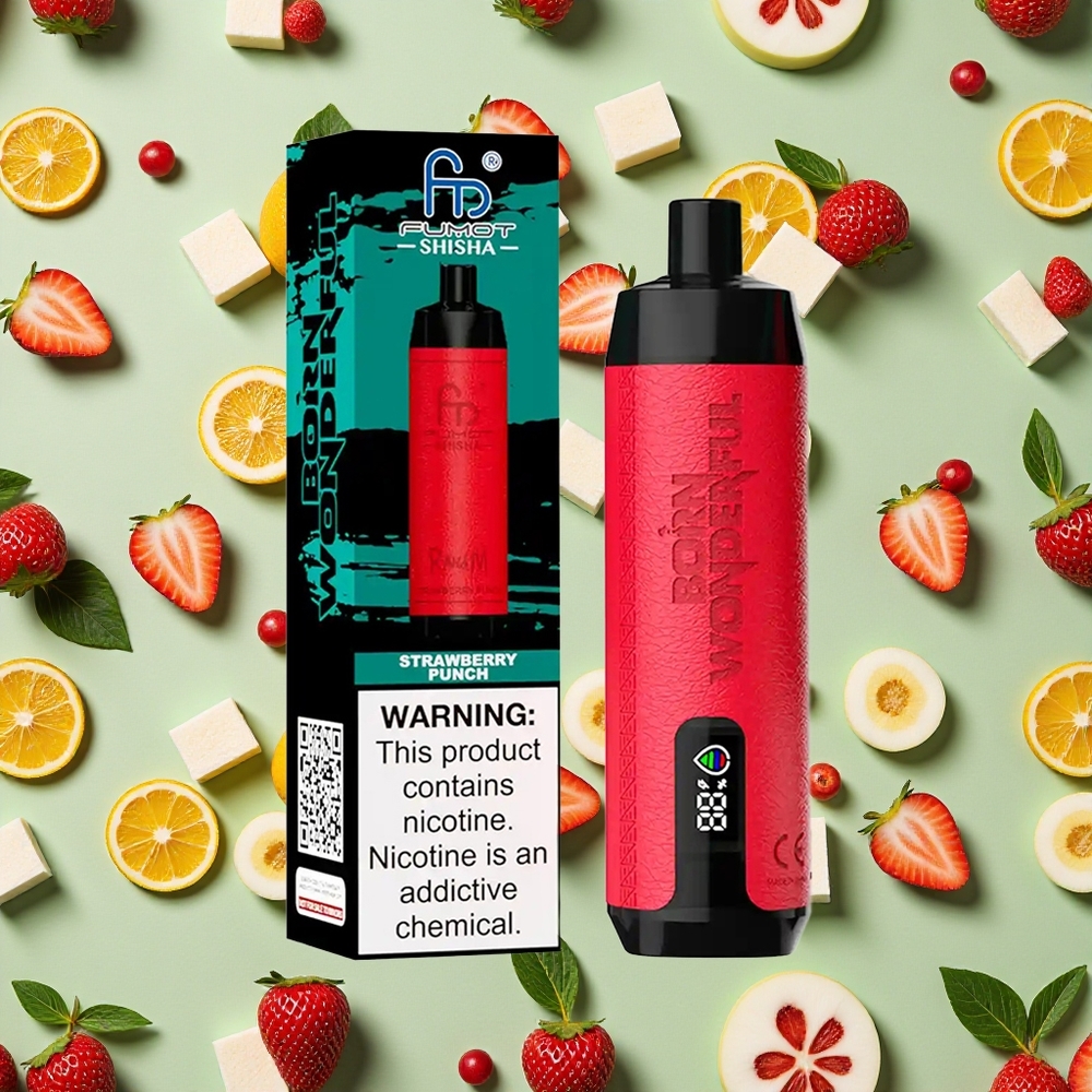 RandM Fumot Shisha 10000 Puffs e 18ml E-líquido Morango Punch