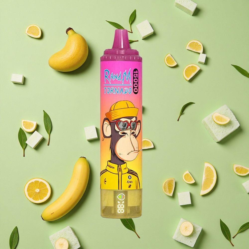 RandM Fumot Tornado 15000 Puffs 25ml E-líquido Banana Gelo