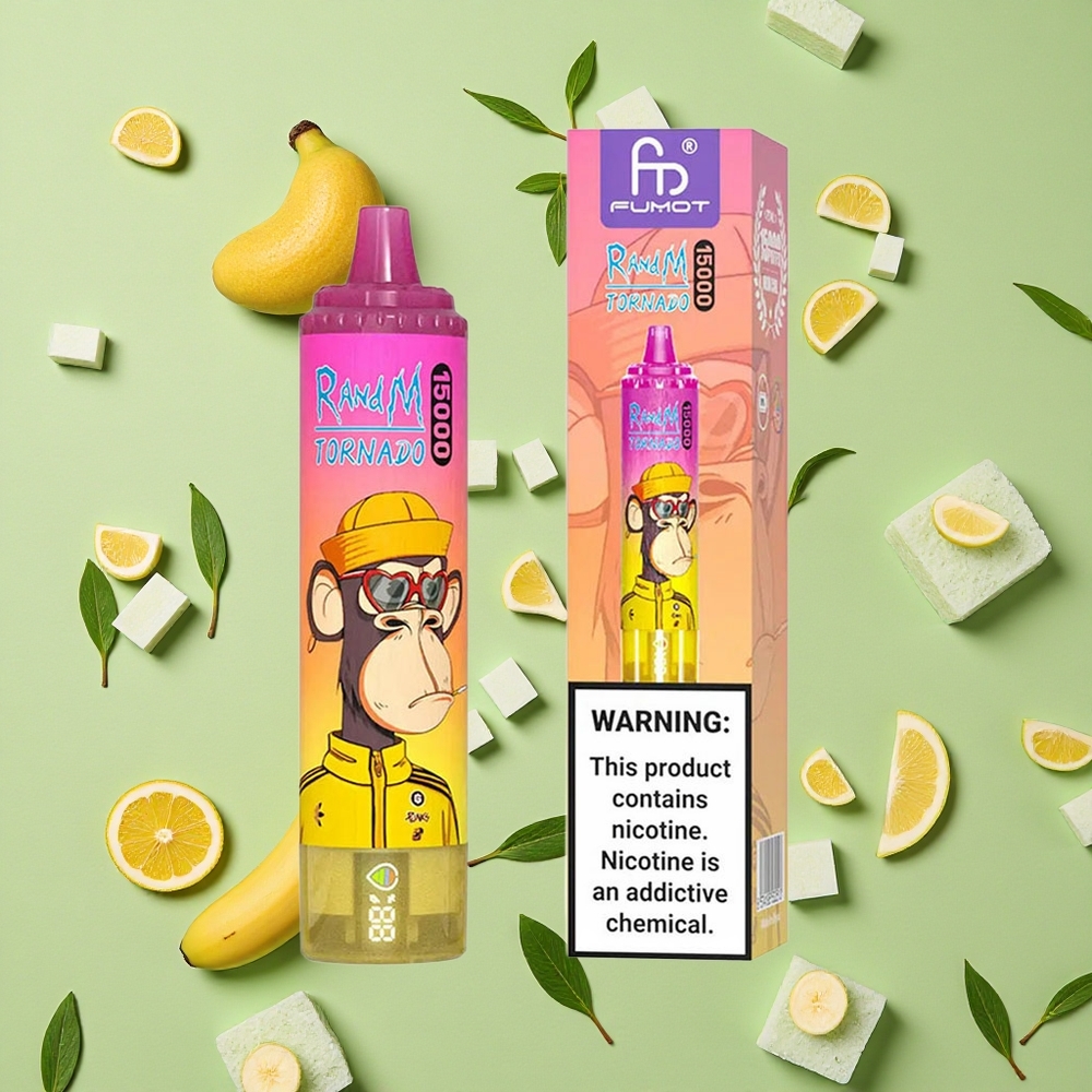 RandM Fumot Tornado 15000 Puffs 25ml E-líquido Banana Gelo