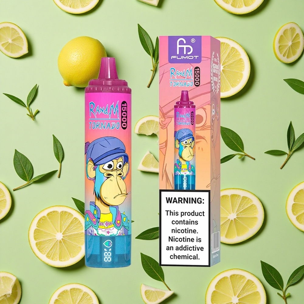 RandM Fumot Tornado 15000 Puffs 25ml E-líquido Limonada Vape descartável