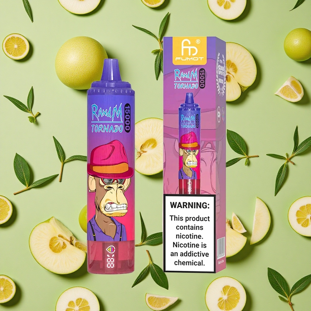 RandM Fumot Tornado 15000 Puffs 25ml E-líquido Maçã Azeda