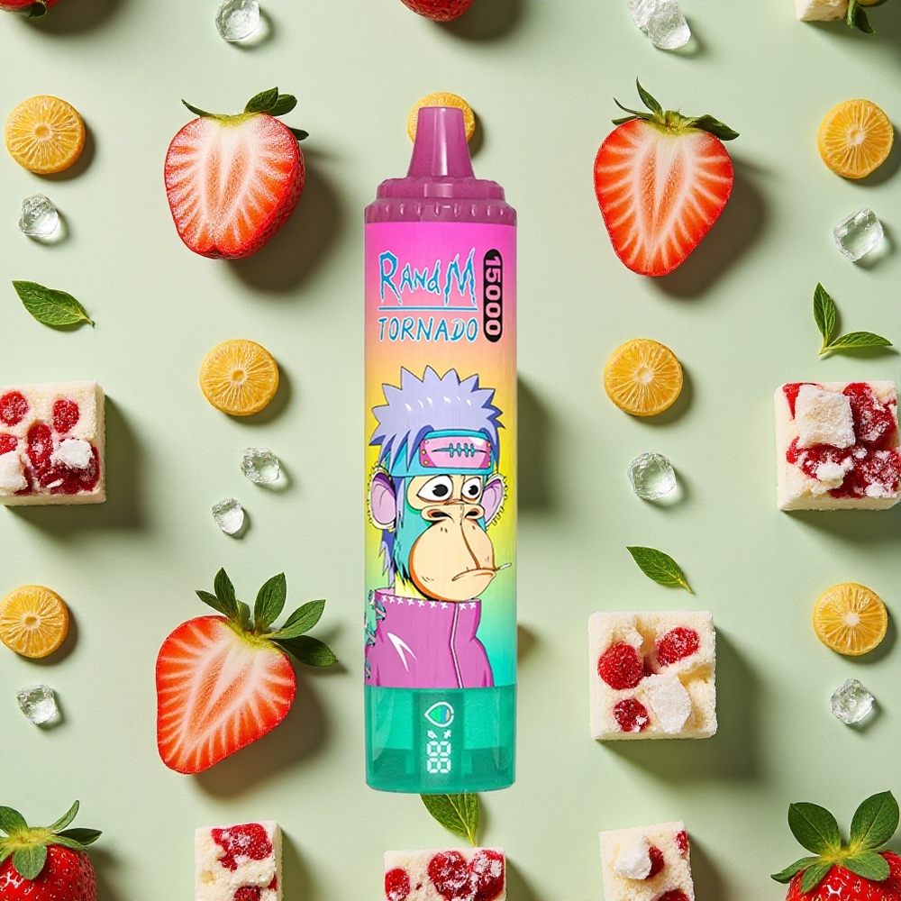 RandM Fumot Tornado 15000 Puffs 25ml E-líquido Morango Gelo