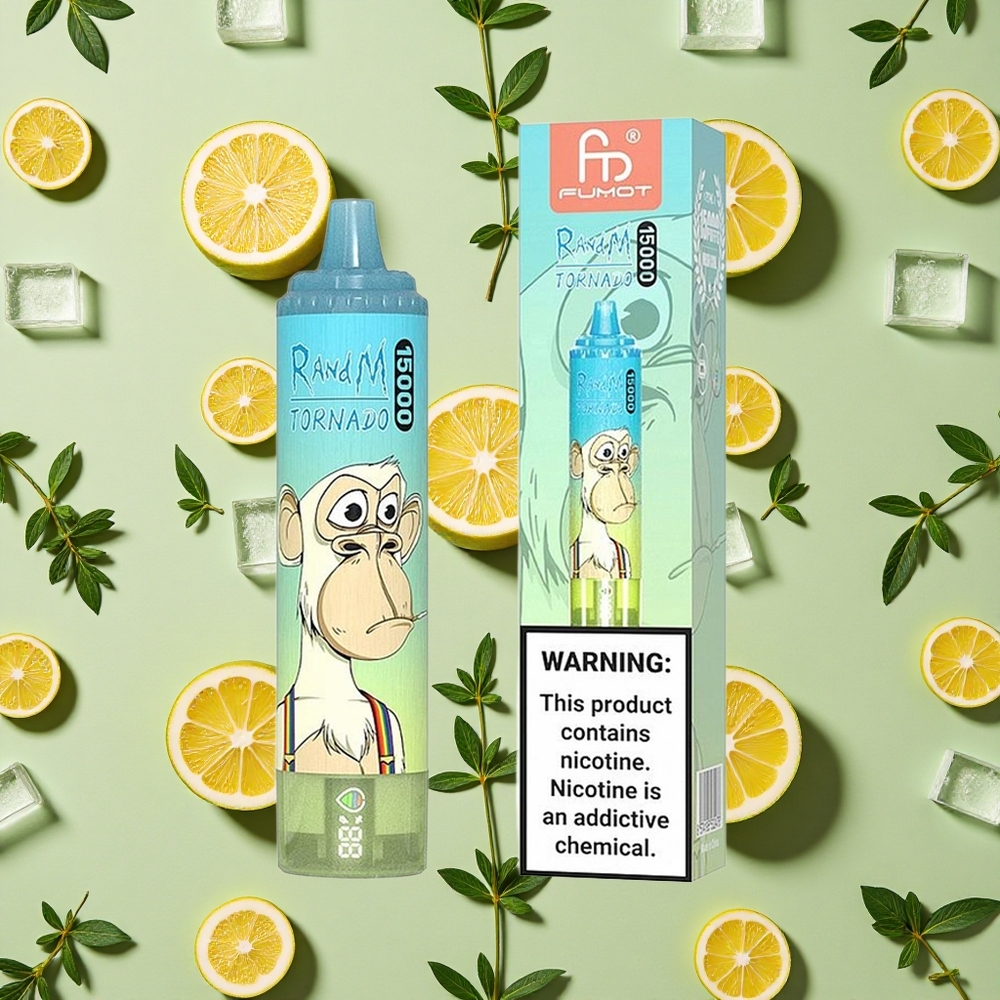 RandM Fumot Tornado 15000 Puffs 25ml E-líquido Sorvete de Frutas Descartável Vape