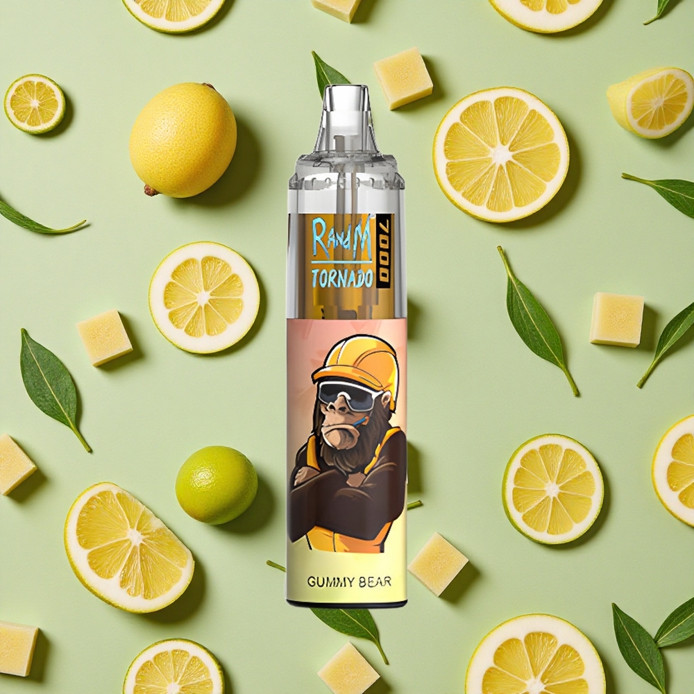 RandM Fumot Tornado 7000 Puffs 14 ml E-líquido Air-Ajustável Goma de Urso