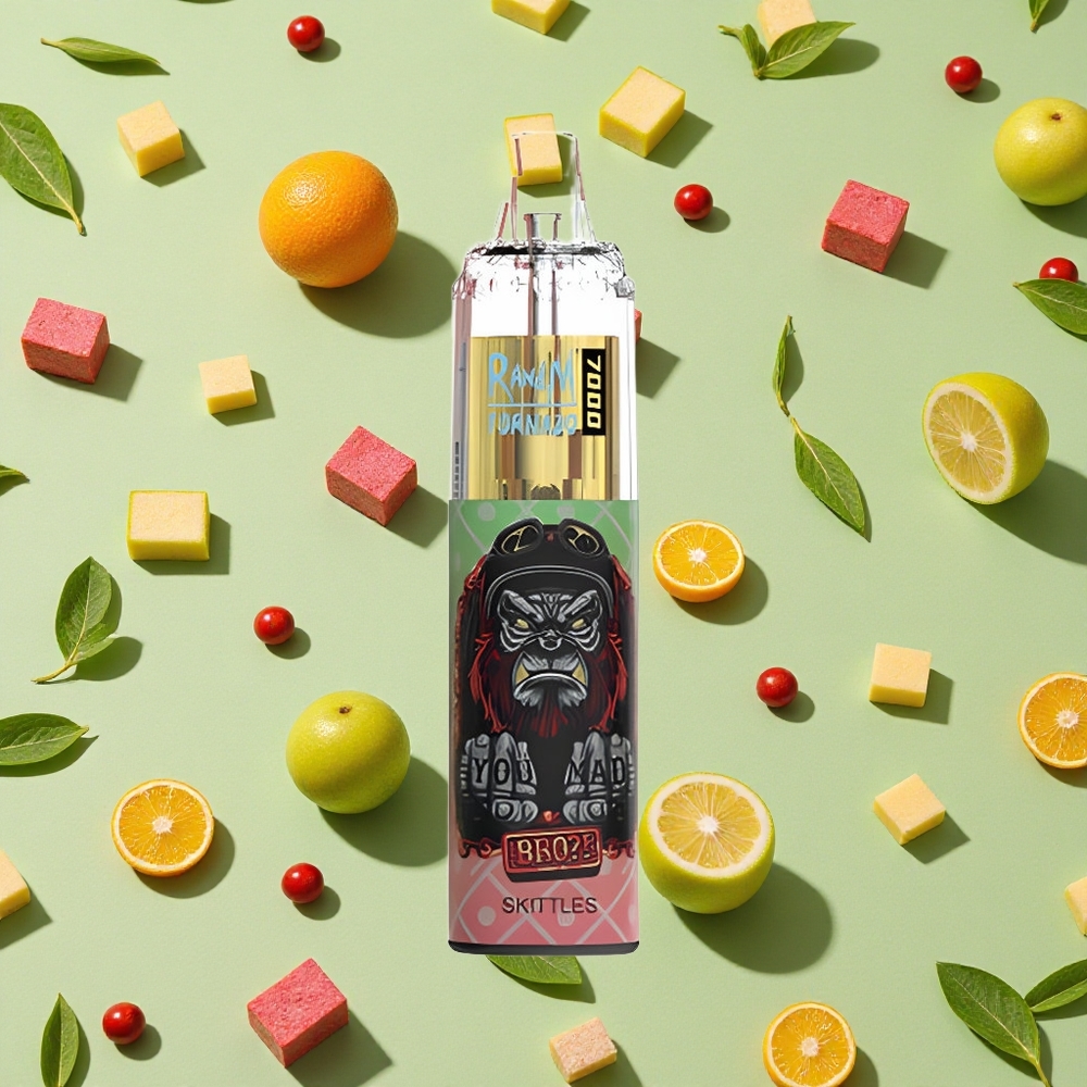 RandM Fumot Tornado 7000 Puffs 14 ml E-líquido Arco-Íris Descartável