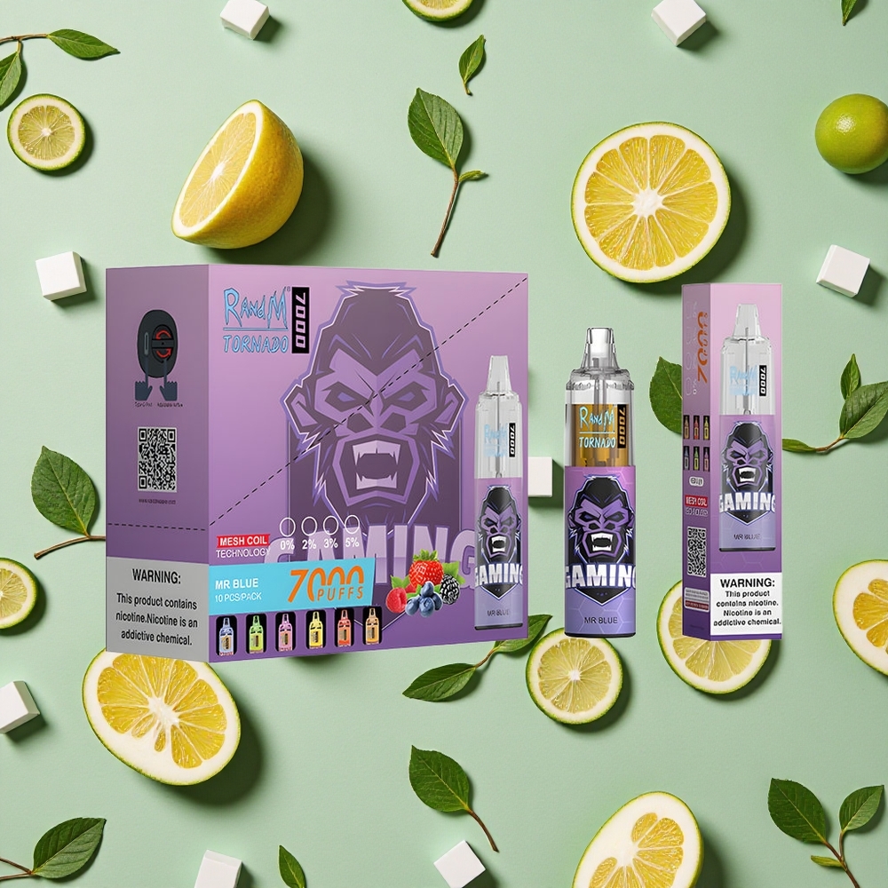 RandM Fumot Tornado 7000 Puffs 14 ml E-líquido Azul Dr