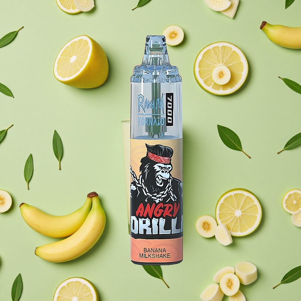 RandM Fumot Tornado 7000 Puffs 14 ml E-líquido Batida de Banana