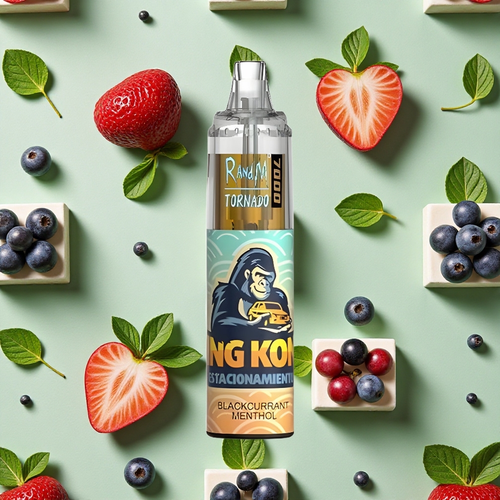 RandM Fumot Tornado 7000 Puffs 14 ml E-líquido Groselha Menta