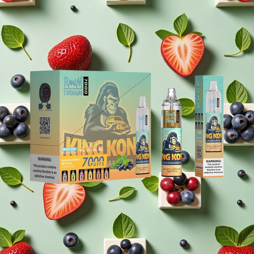 RandM Fumot Tornado 7000 Puffs 14 ml E-líquido Groselha Menta