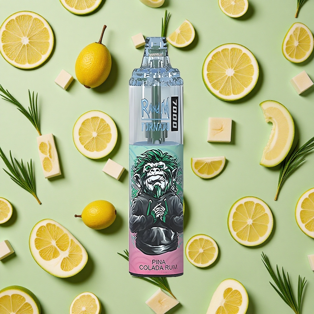 RandM Fumot Tornado 7000 Puffs 14ml E-líquido Pina Colada Rum Português
