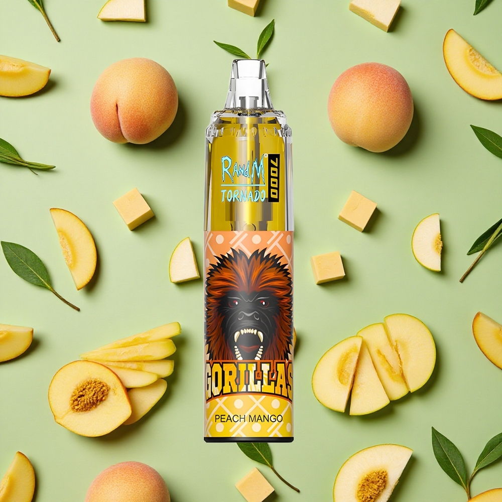 RandM Fumot Tornado 7000 Puffs 14ml E-líquido Pêssego Manga