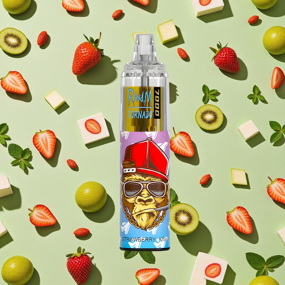 RandM Fumot Tornado 7000 Puffs Morango Kiwi 14ml E-líquido RGB