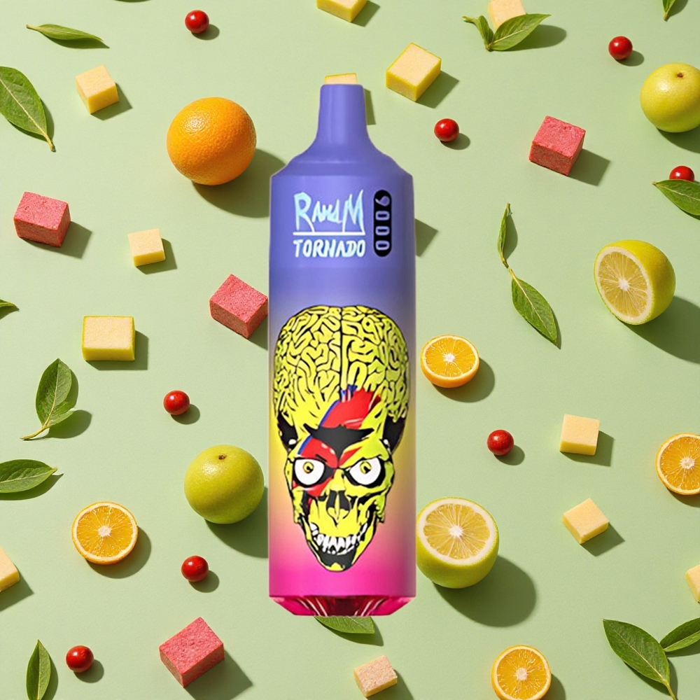 RandM Fumot Tornado 9000 Puffs Skittles Arco-Íris 54 Sabores