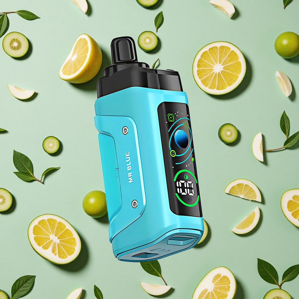 Razz Bar 45000 Puffs Mr Azul Vape descartável 10 Ohm Recarregável